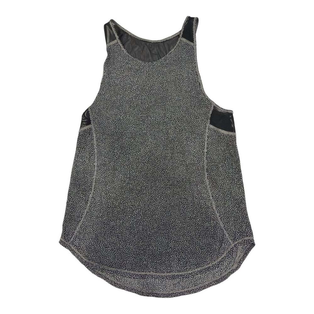 Lululemon Sculpt Tank II Black Speckled Mesh Breathable Athletic Tank Top sz 6-8